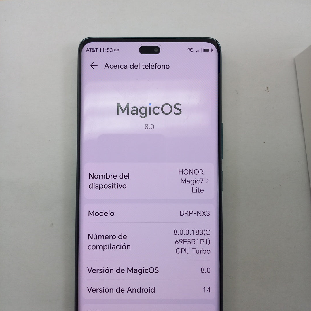 CELULAR HONOR MAGIC 7 LITE BRP-NX3 (2025) 512 GB 8 GB RAM (SEMINUEVO)