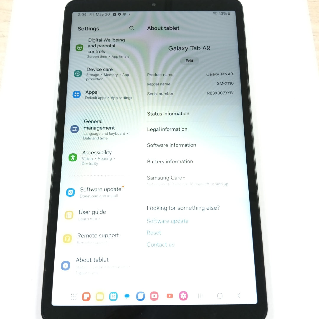 TABLETA SAMSUNG GALAXY TAB A9 SM-X110 (2023) 64 GB 4 GB RAM (SEMINUEVO)