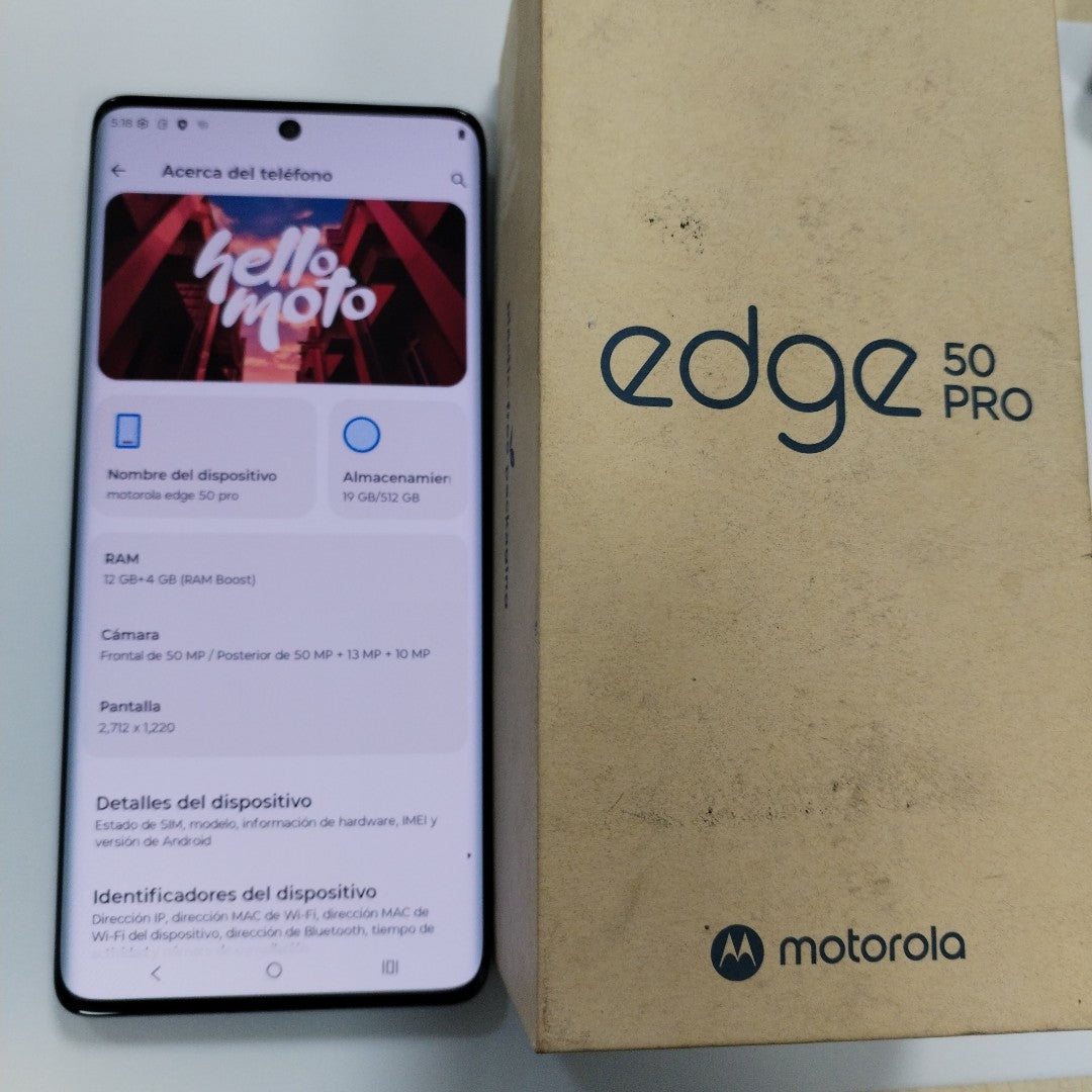 CELULAR MOTOROLA EDGE 50 PRO XT2403-2 (2024) 512 GB 12 GB RAM (SEMINUEVO)