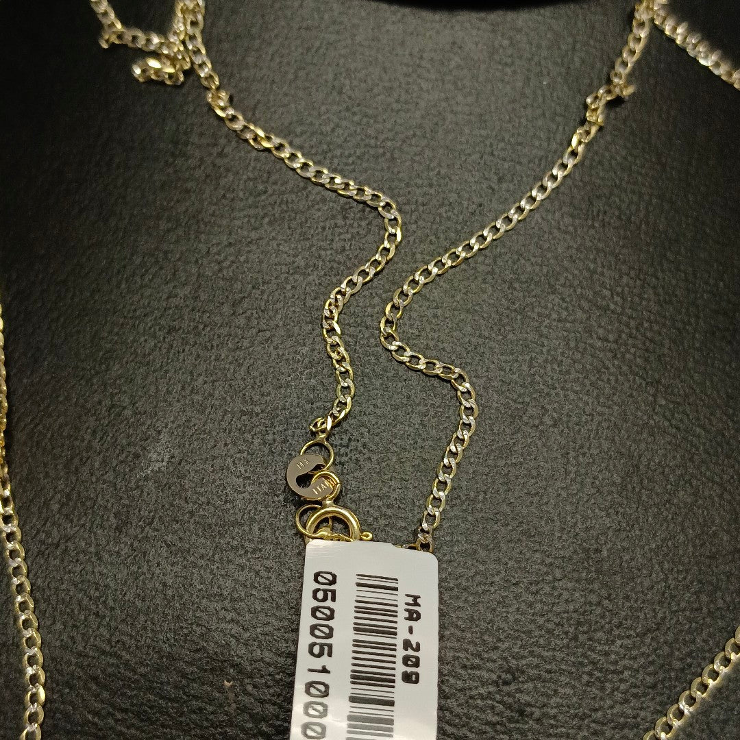 CADENAS BARBADA DIAMANTADA ORO 14K 1.9 (NUEVO)