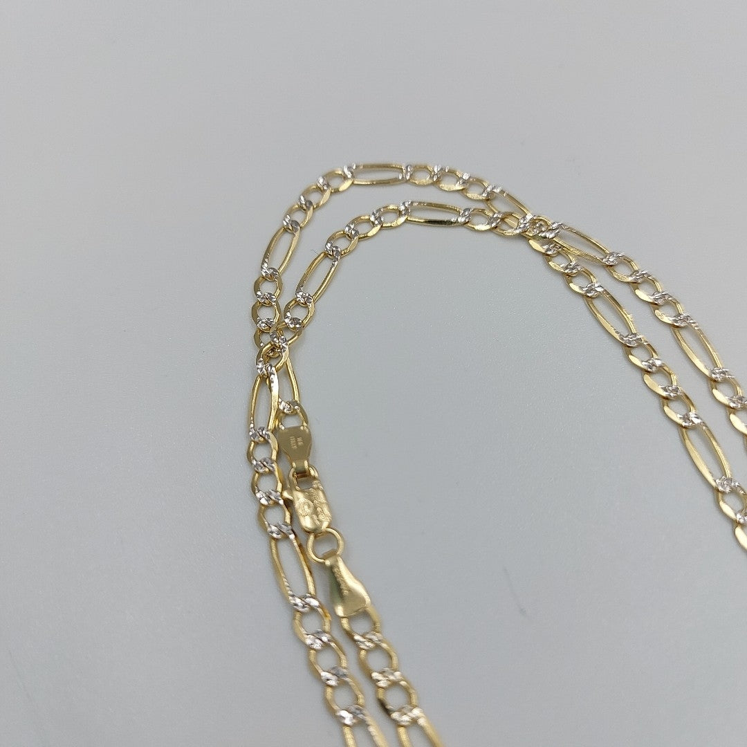 CADENAS CARTIER 3*1 DIAMANTADA ORO 14K 8.1 (NUEVO)