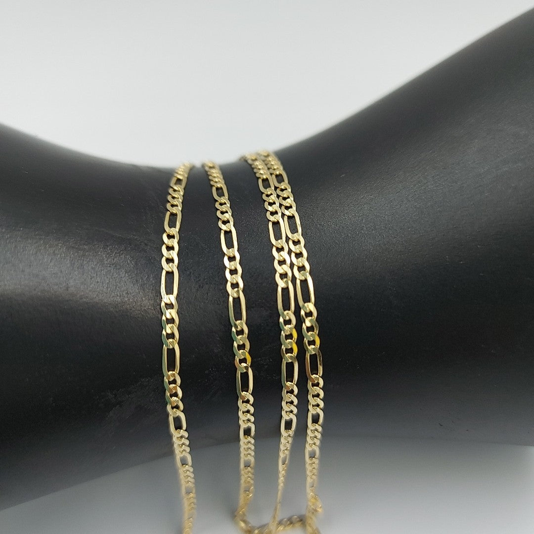 CADENAS CARTIER 3*1 AMARILLA ORO 14K 3.4 (NUEVO)