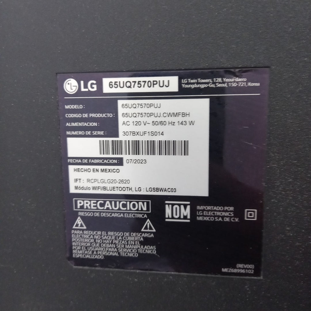PANTALLA LG 65UQ7570PUJ (2023) 65" LED 4K (SEMINUEVO)