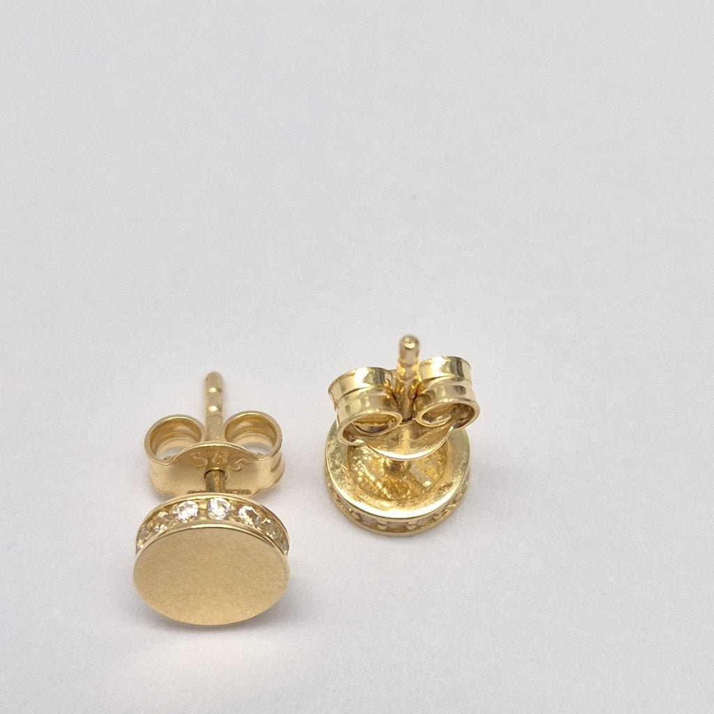 BROQUELES ORO 14K 1.5 (NUEVO)
