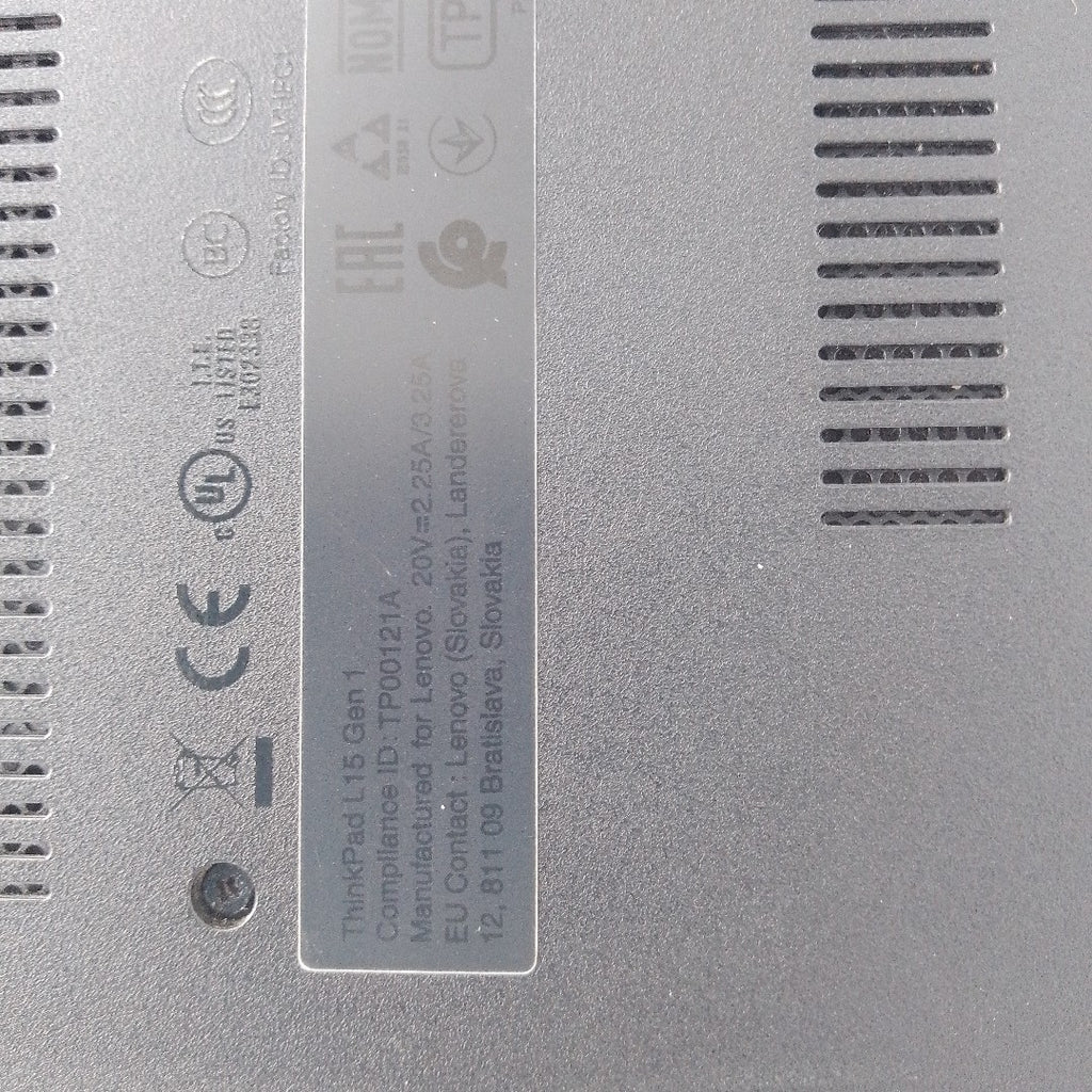 LAPTOP LENOVO THINKPAD L15 GEN 1 (2021) 1 TB + 256 GB SSD 8 GB RAM
