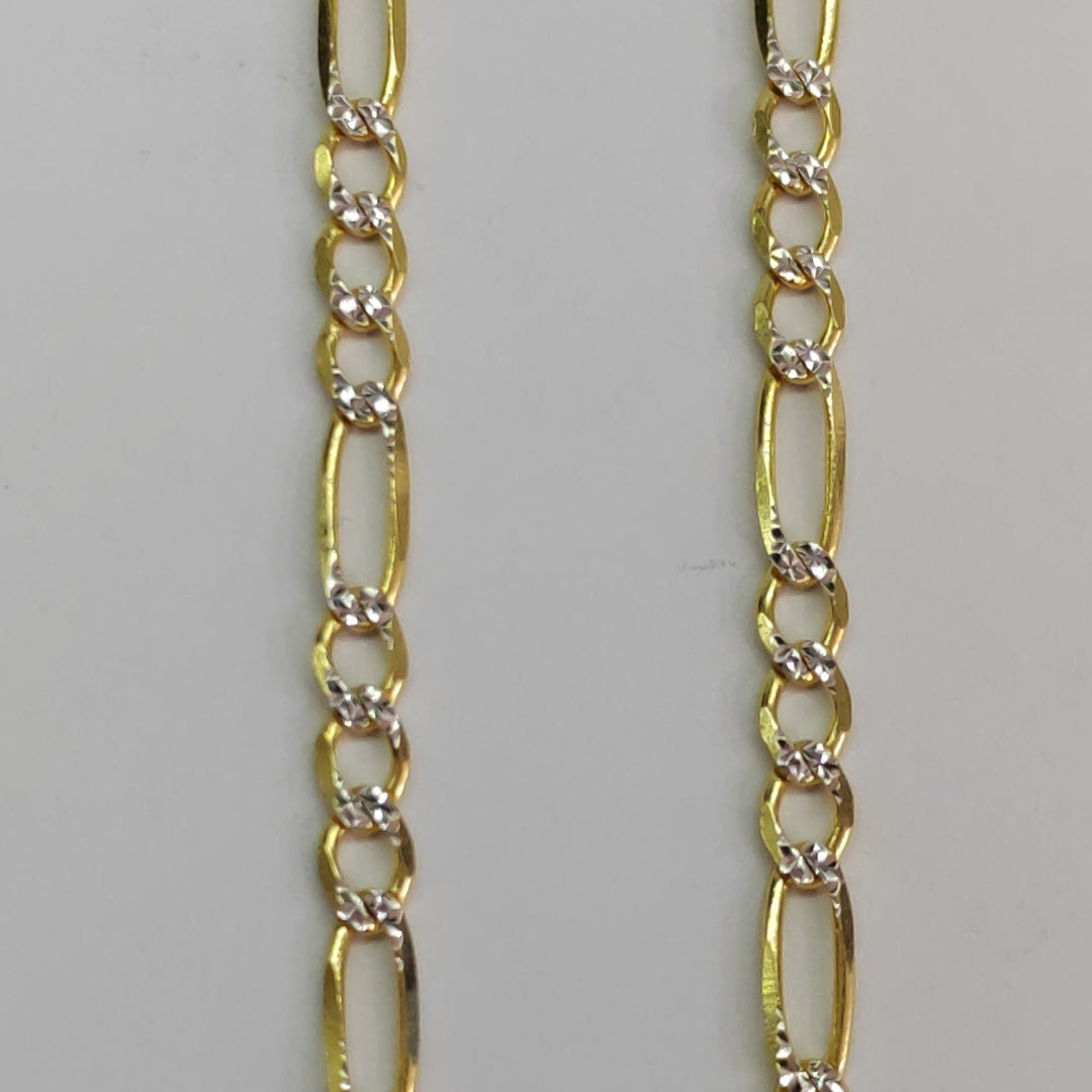 CADENAS CARTIER 3*1 DIAMANTADA ORO 14K 8.1 (NUEVO)