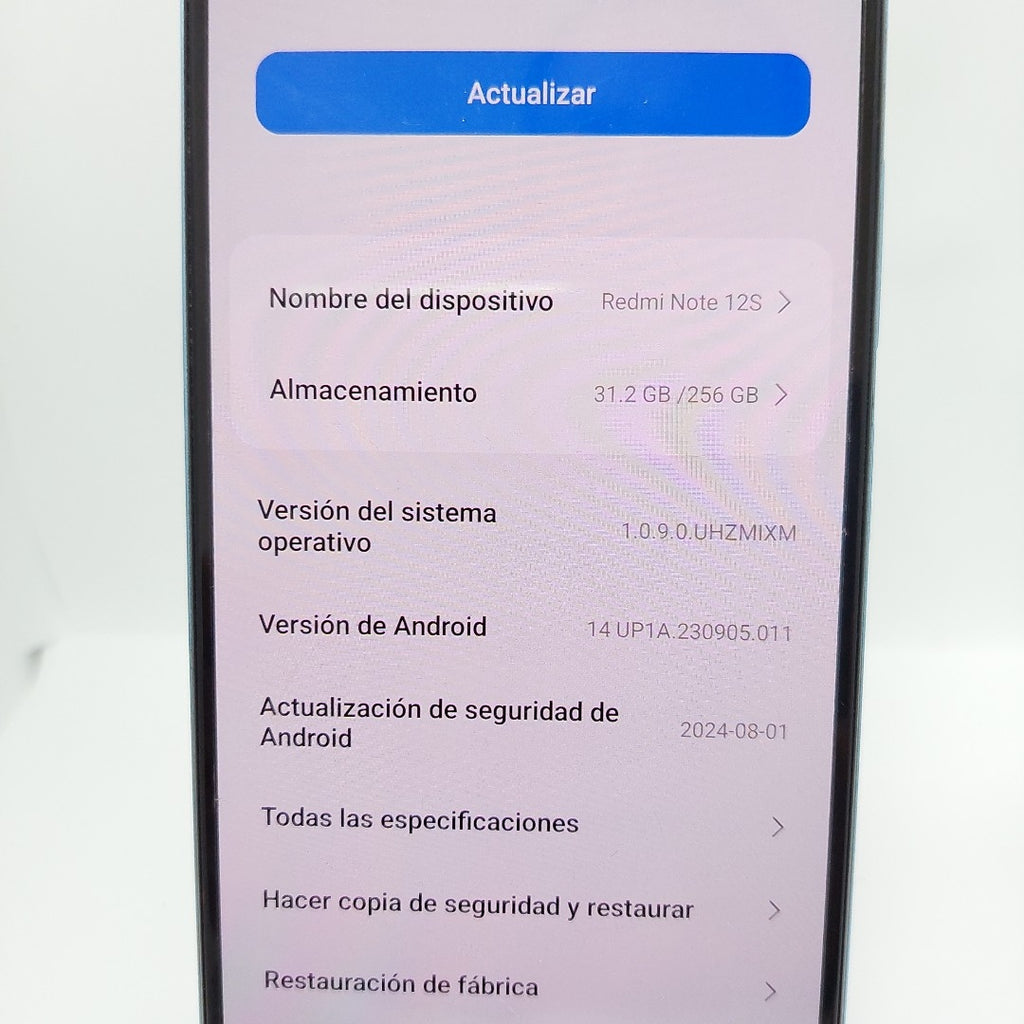 CELULAR XIAOMI REDMI NOTE 12S 2303ERA42L (2023) 256 GB 8 GB RAM (SEMINUEVO)