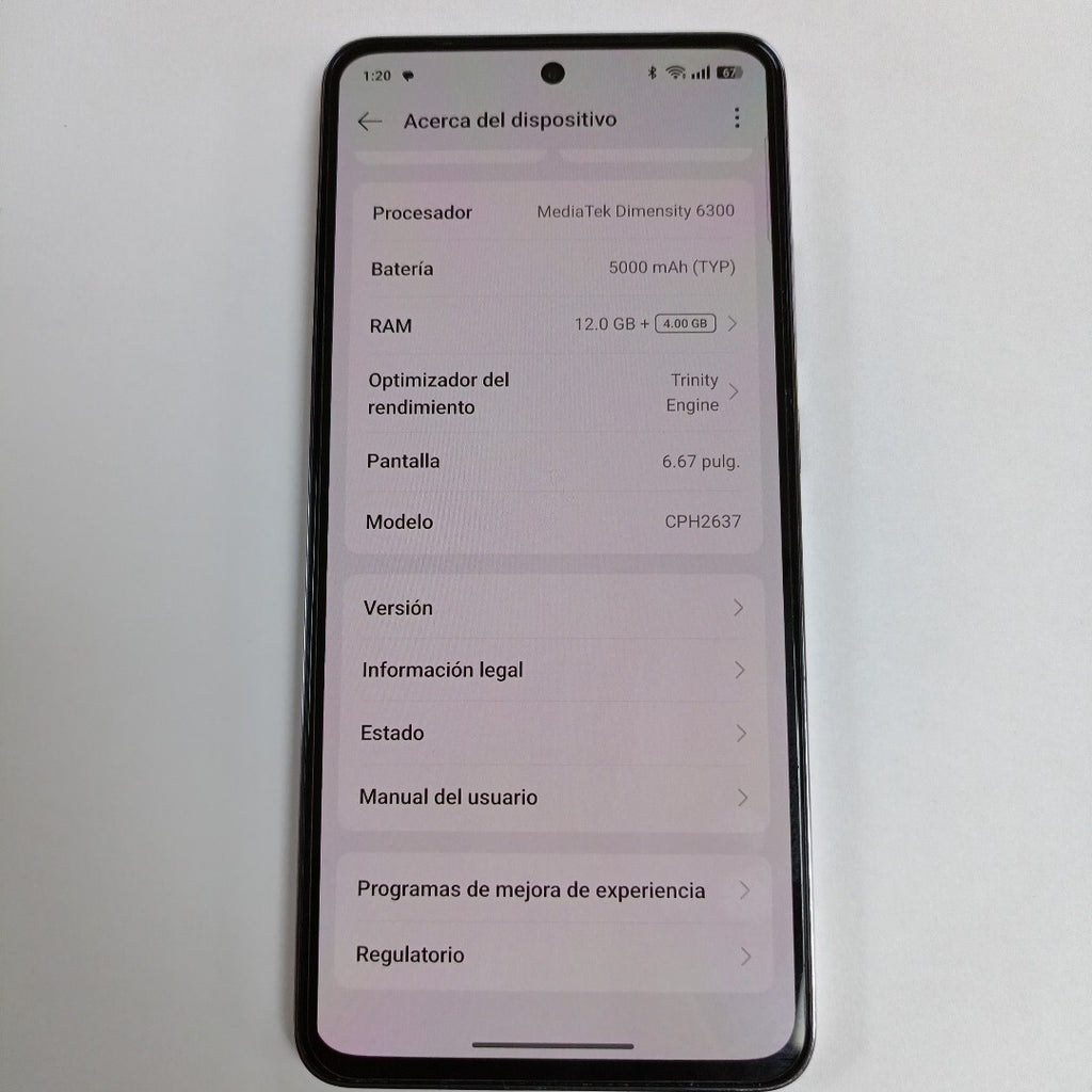 CELULAR OPPO  RENO 12F 5G CPH2637 256 GB 12 GB RAM (SEMINUEVO)