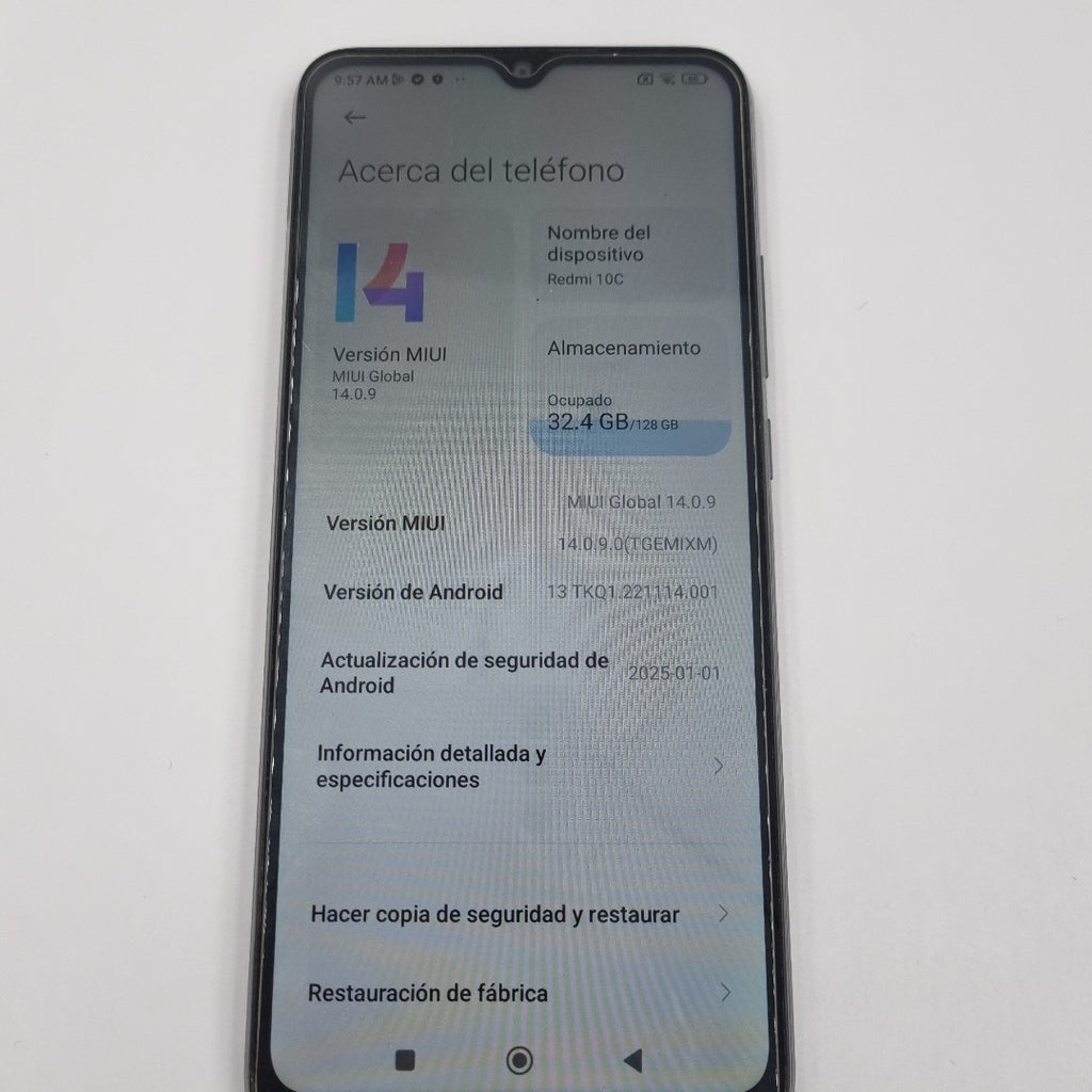 CELULAR XIAOMI REDMI 10C 220333QAG 128 GB 4 GB RAM (SEMINUEVO)