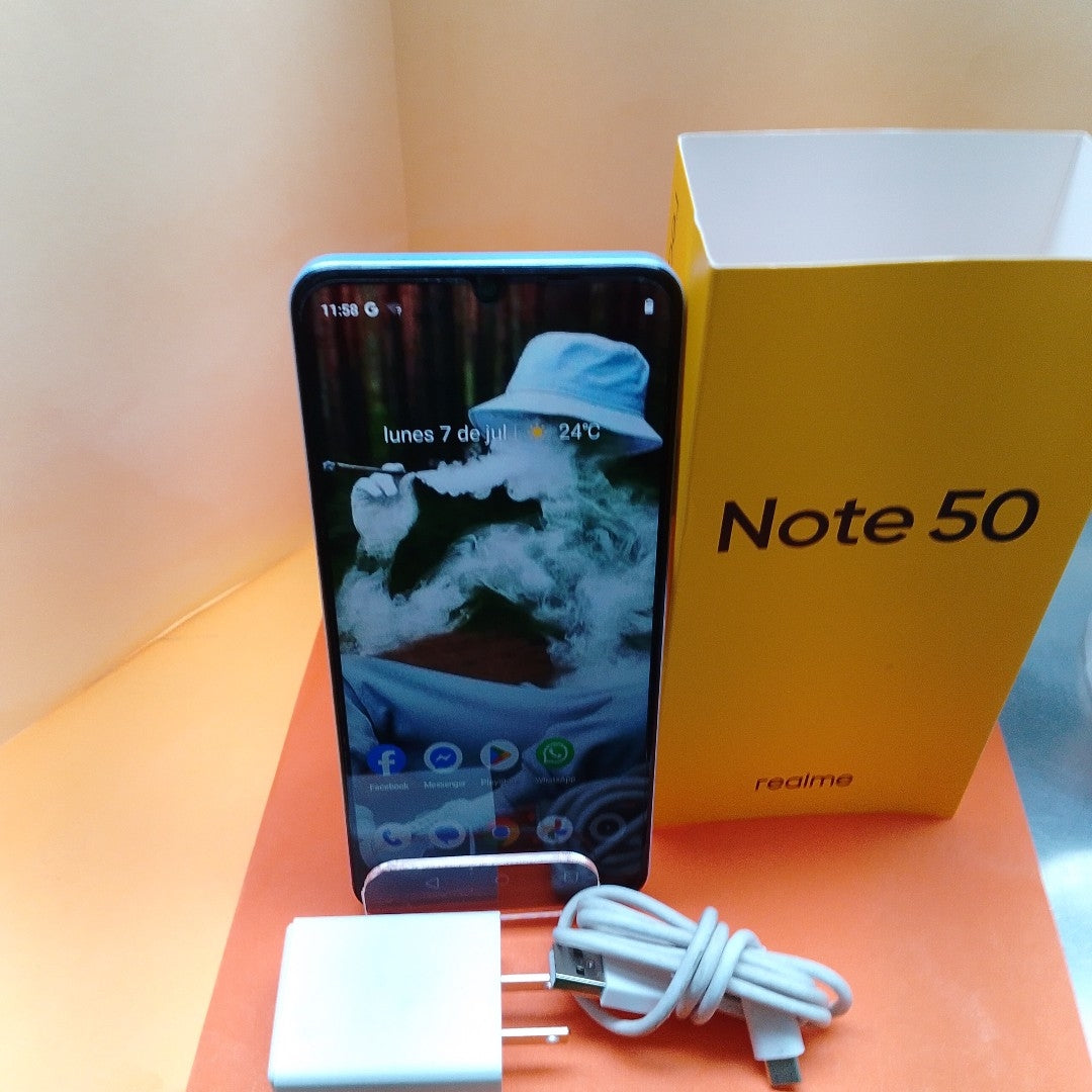 CELULAR REALME NOTE 50 RMX3834 (2024) 128 GB 4 GB RAM (SEMINUEVO)
