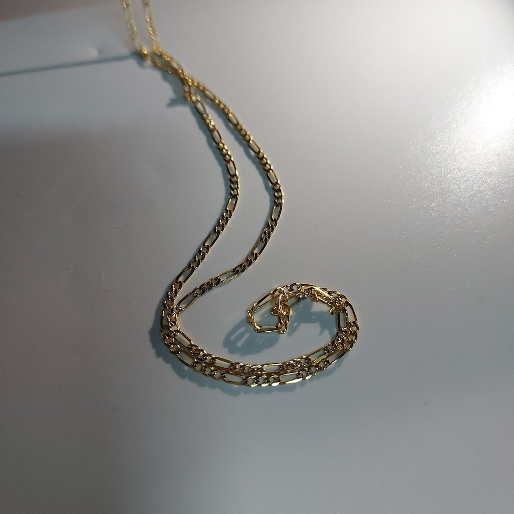 CADENAS CARTIER 3*1 DIAMANTADA ORO 14K 3.3 (NUEVO)