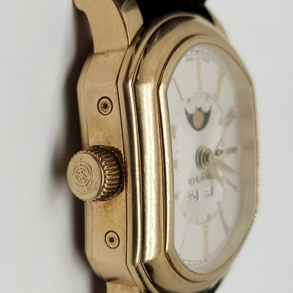 RELOJ CAJA Y PULSO ORO. ORO. 18 K 108.4 GRMS (SEMINUEVO)
