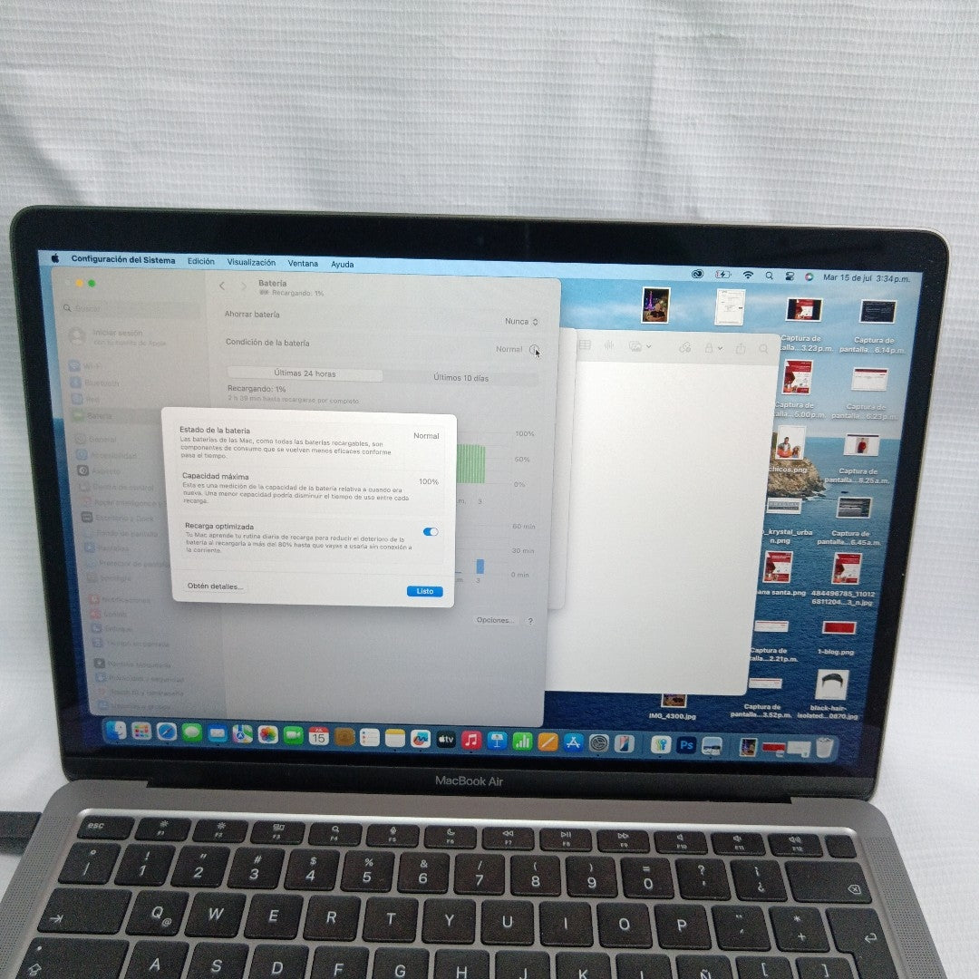 LAPTOP APPLE MACBOOK AIR 13" 2020 3.2 A2337 256 GB SSD 8 GB RAM (SEMINUEVO)