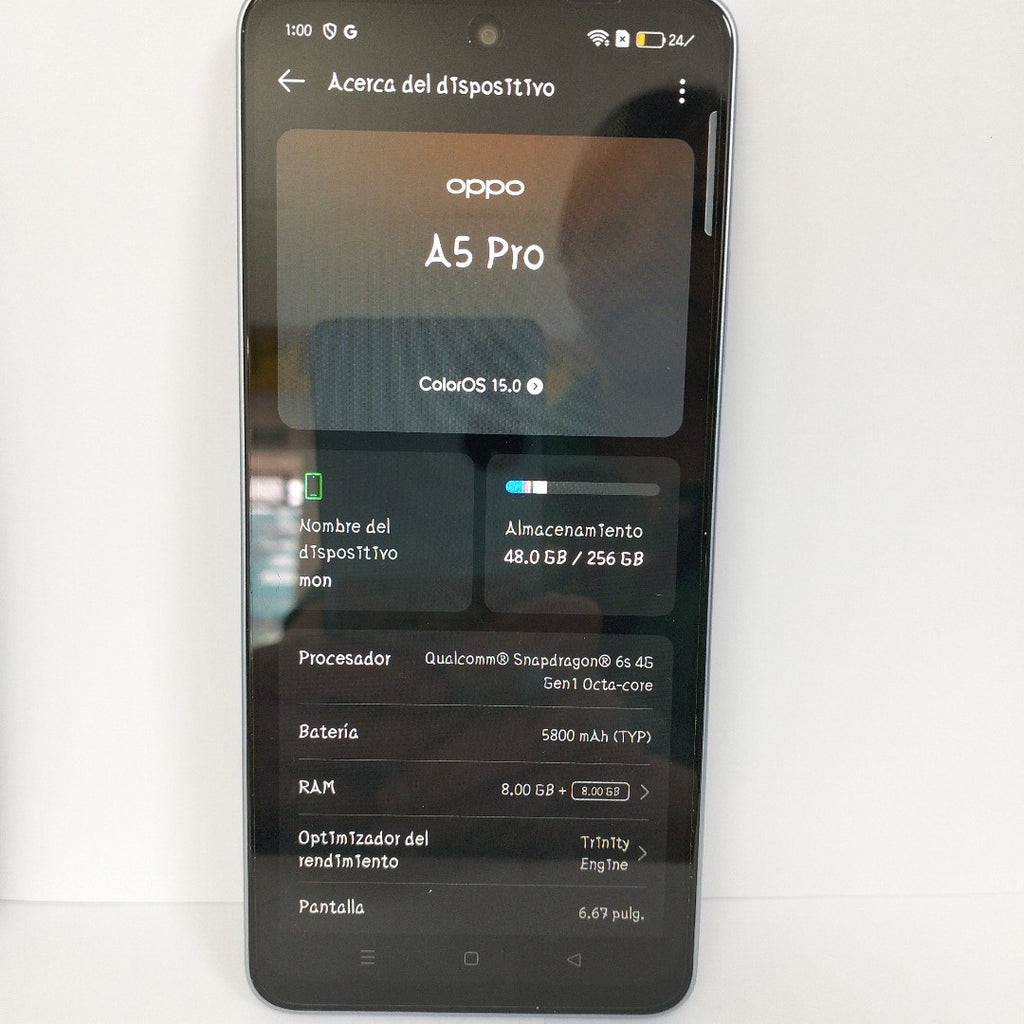 CELULAR OPPO  A5 PRO CPH2711 (2025) 256 GB 8 GB RAM (SEMINUEVO)