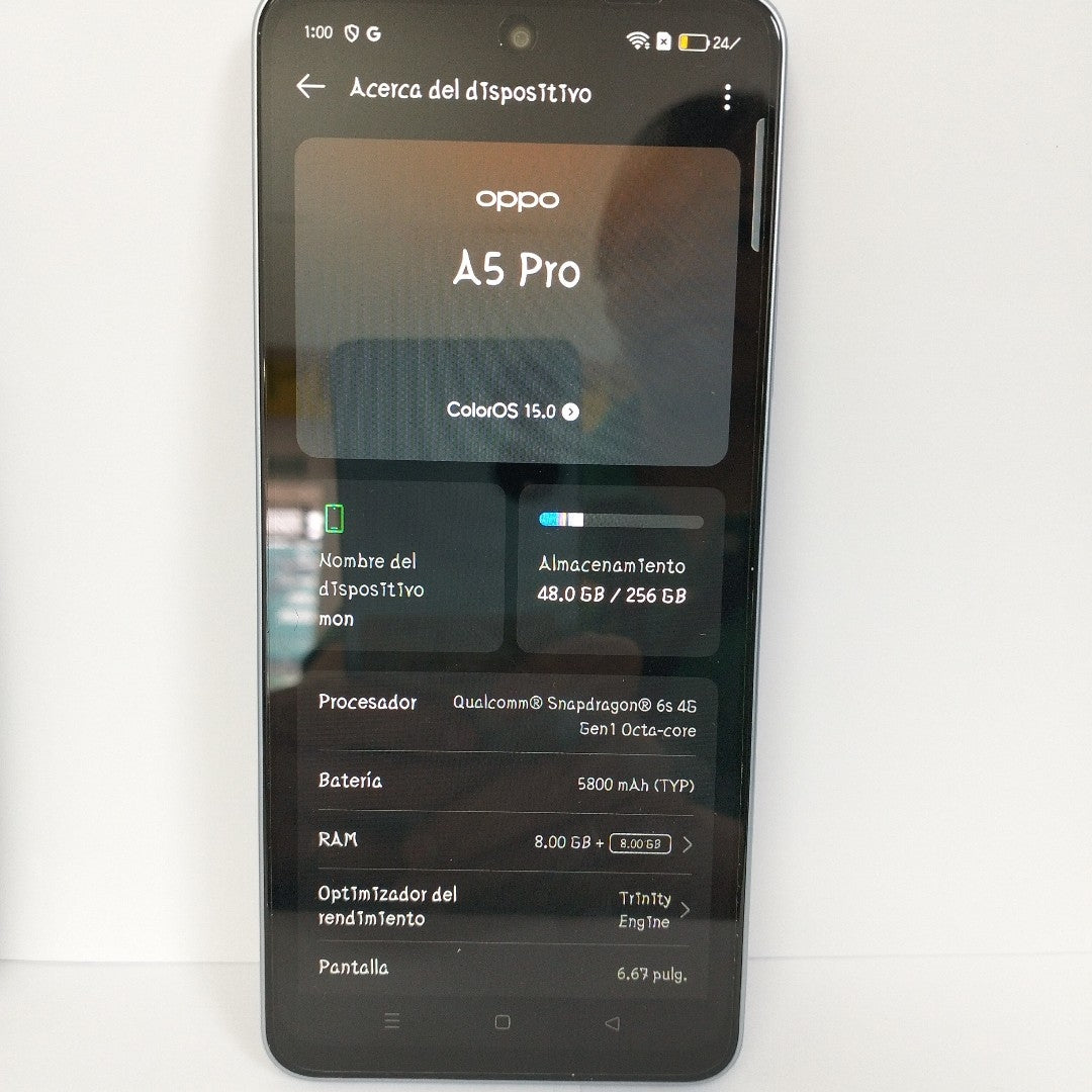 CELULAR OPPO  A5 PRO CPH2711 (2025) 256 GB 8 GB RAM (SEMINUEVO)