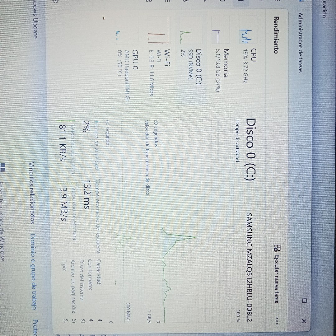 LAPTOP LENOVO IDEAPAD 3 15ALC6 (2023) 512 GB SSD 16 GB RAM (SEMINUEVO)