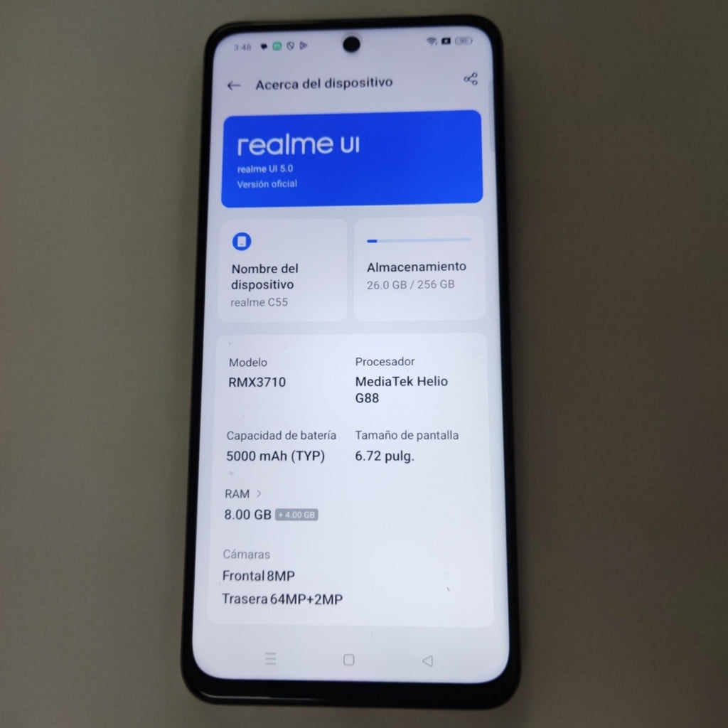 CELULAR REALME C55 RMX3710 (2023) 256 GB 8 GB RAM (SEMINUEVO)