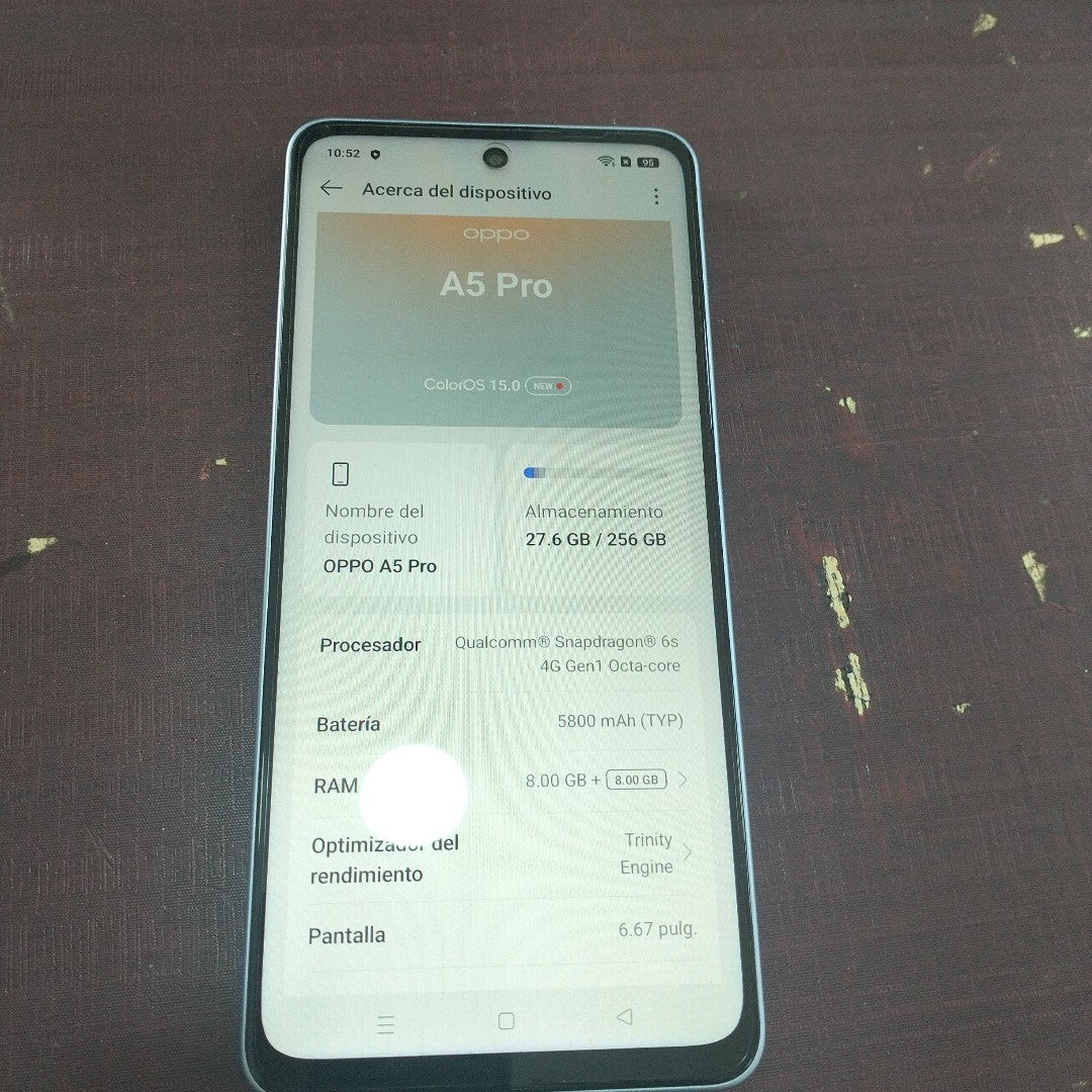 CELULAR OPPO  A5 PRO CPH2711 (2025) 256 GB 8 GB RAM (SEMINUEVO)