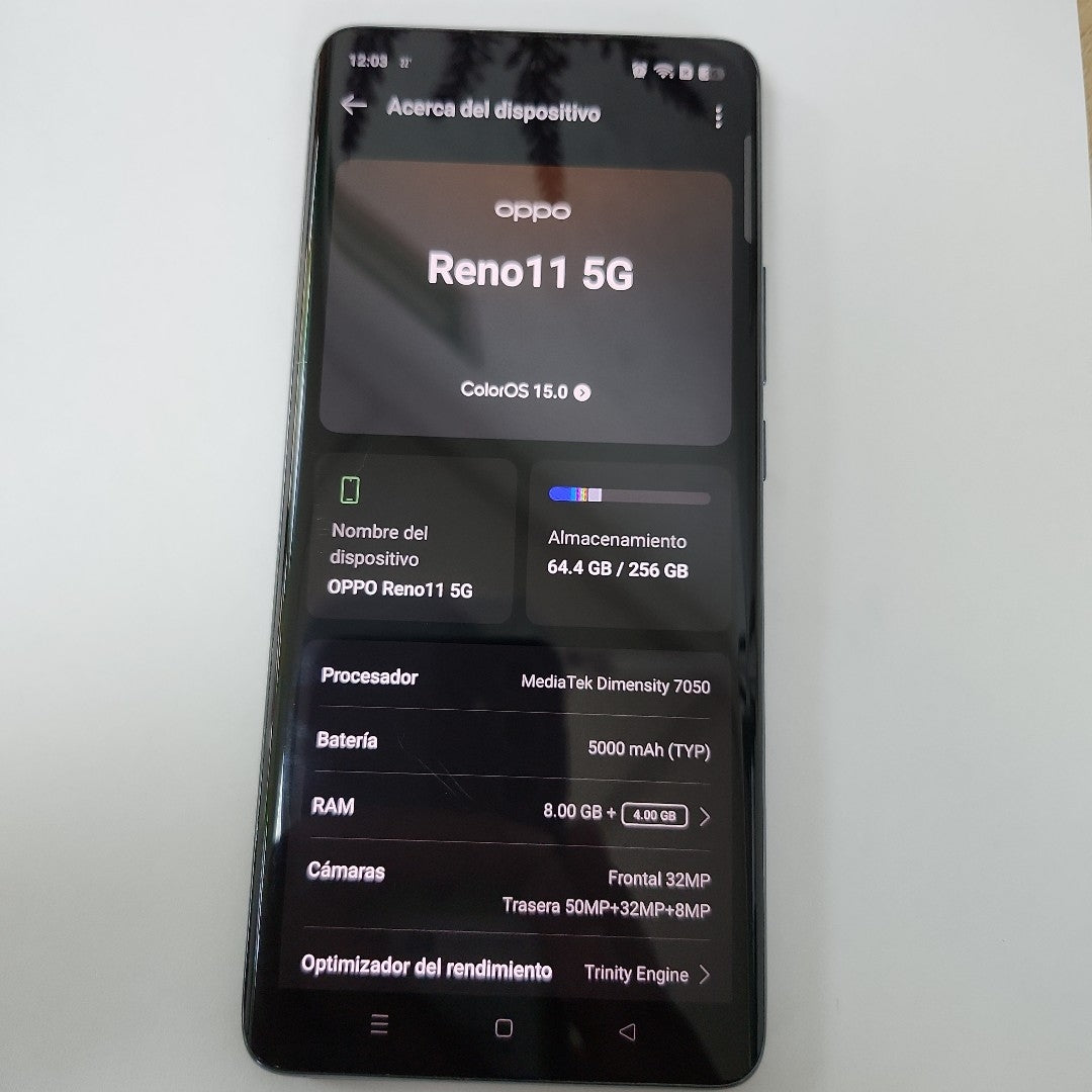 CELULAR OPPO  RENO11 5G CPH2599 (2024) 256 GB 8 GB RAM (SEMINUEVO)