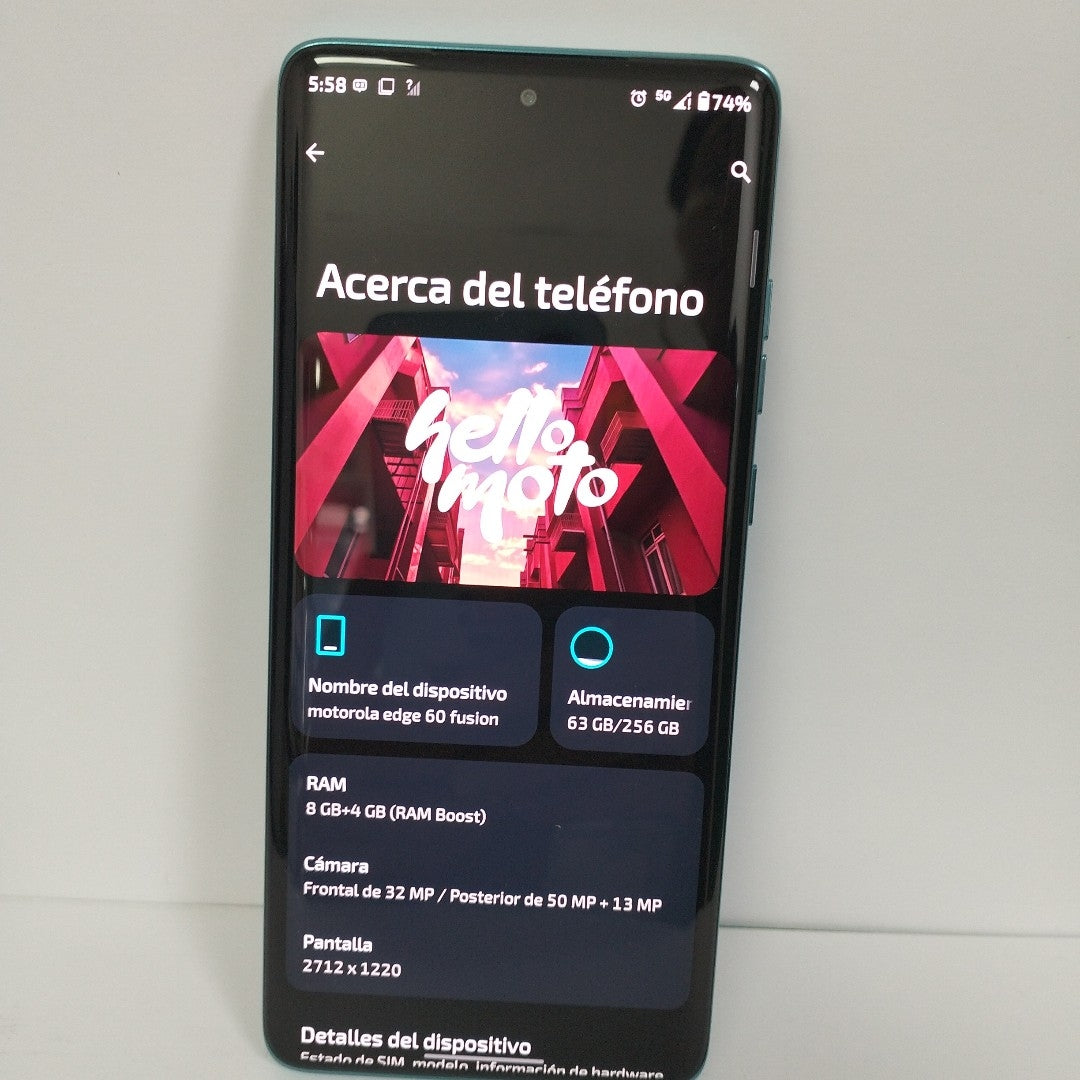 CELULAR MOTOROLA EDGE 60 FUSION XT2503-1 (2023) 256 GB 8 GB RAM (SEMINUEVO)