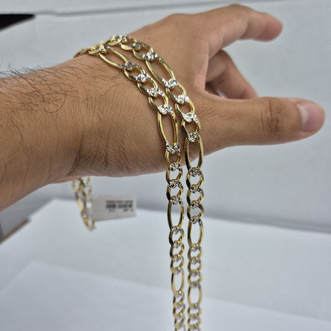 CADENAS CARTIER 3*1 DIAMANTADA ORO 14K 47.6 (NUEVO)