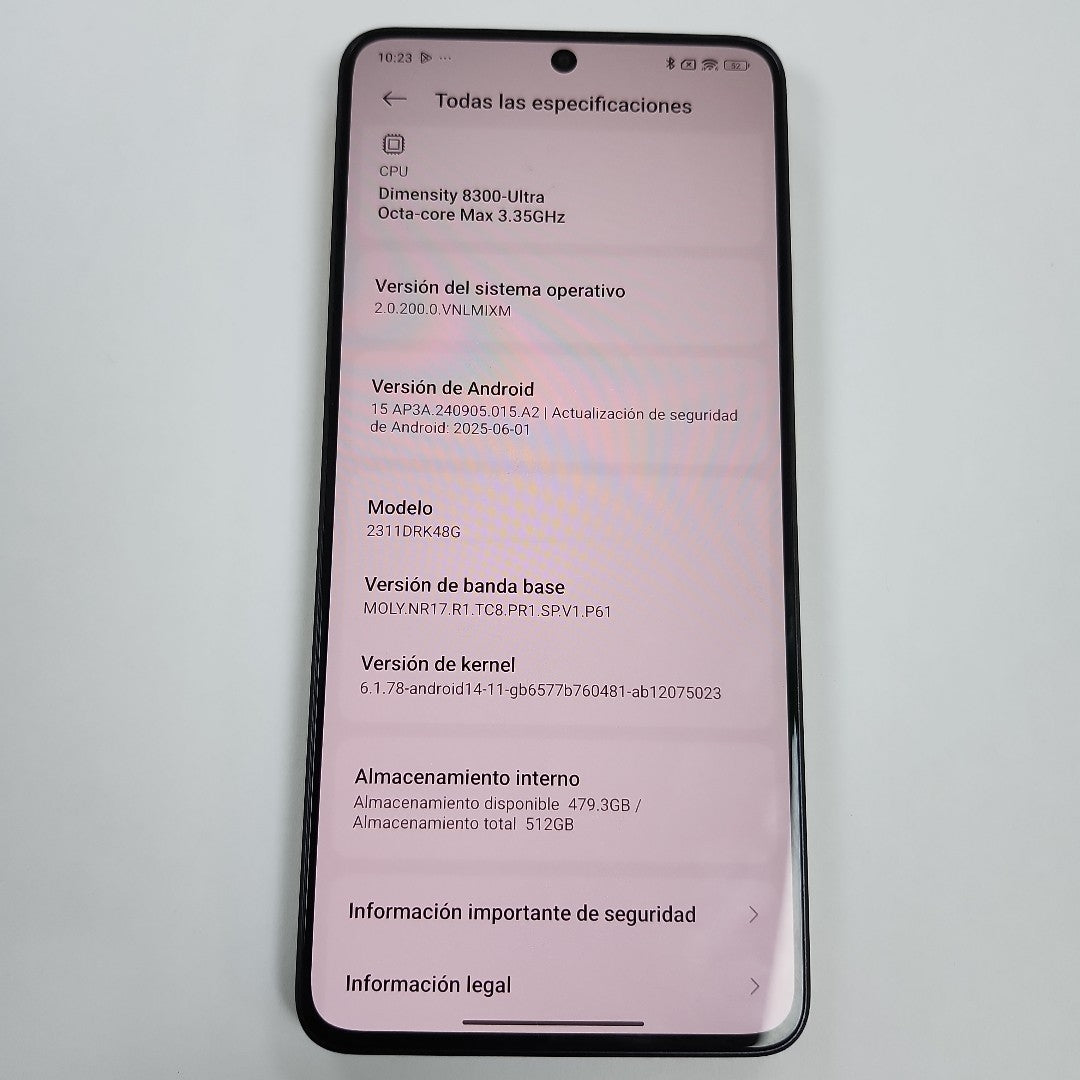 CELULAR XIAOMI POCO X6 PRO 2311DRK48G (2024) 256 GB 8 GB RAM (SEMINUEVO)