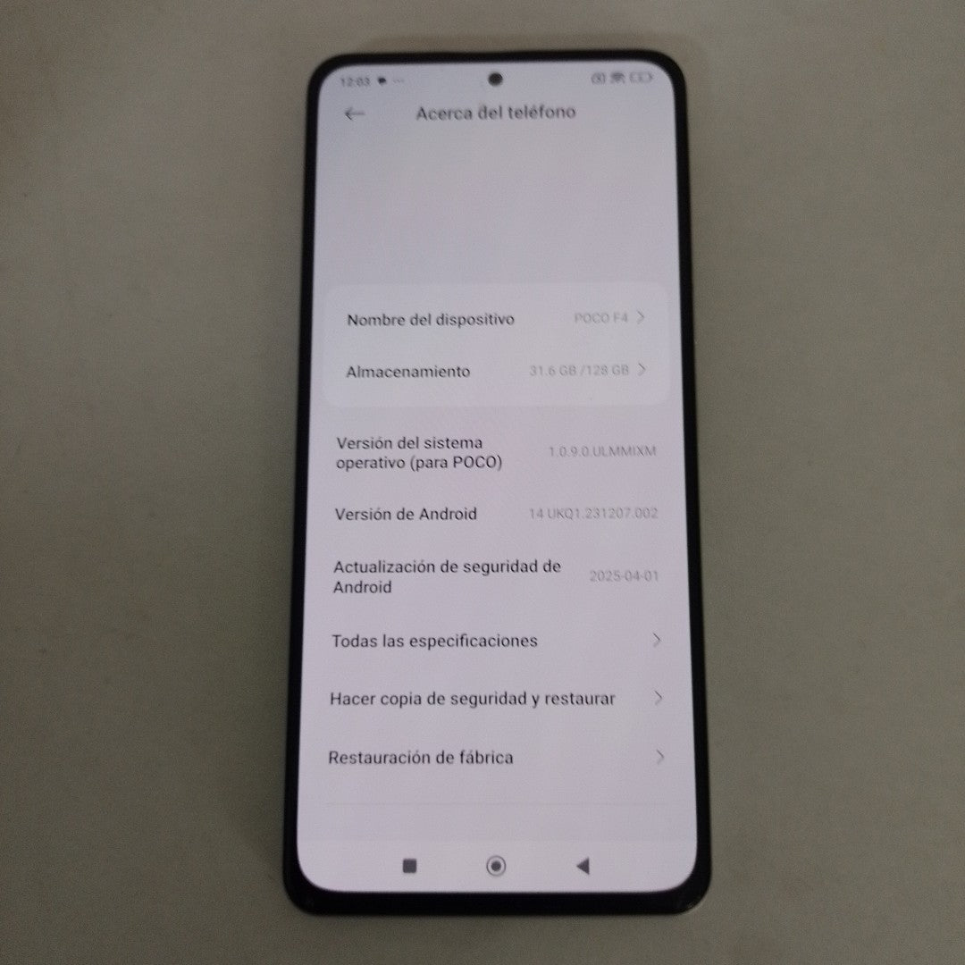 CELULAR XIAOMI POCO F4 22021211RG 128 GB 6 GB RAM (SEMINUEVO)