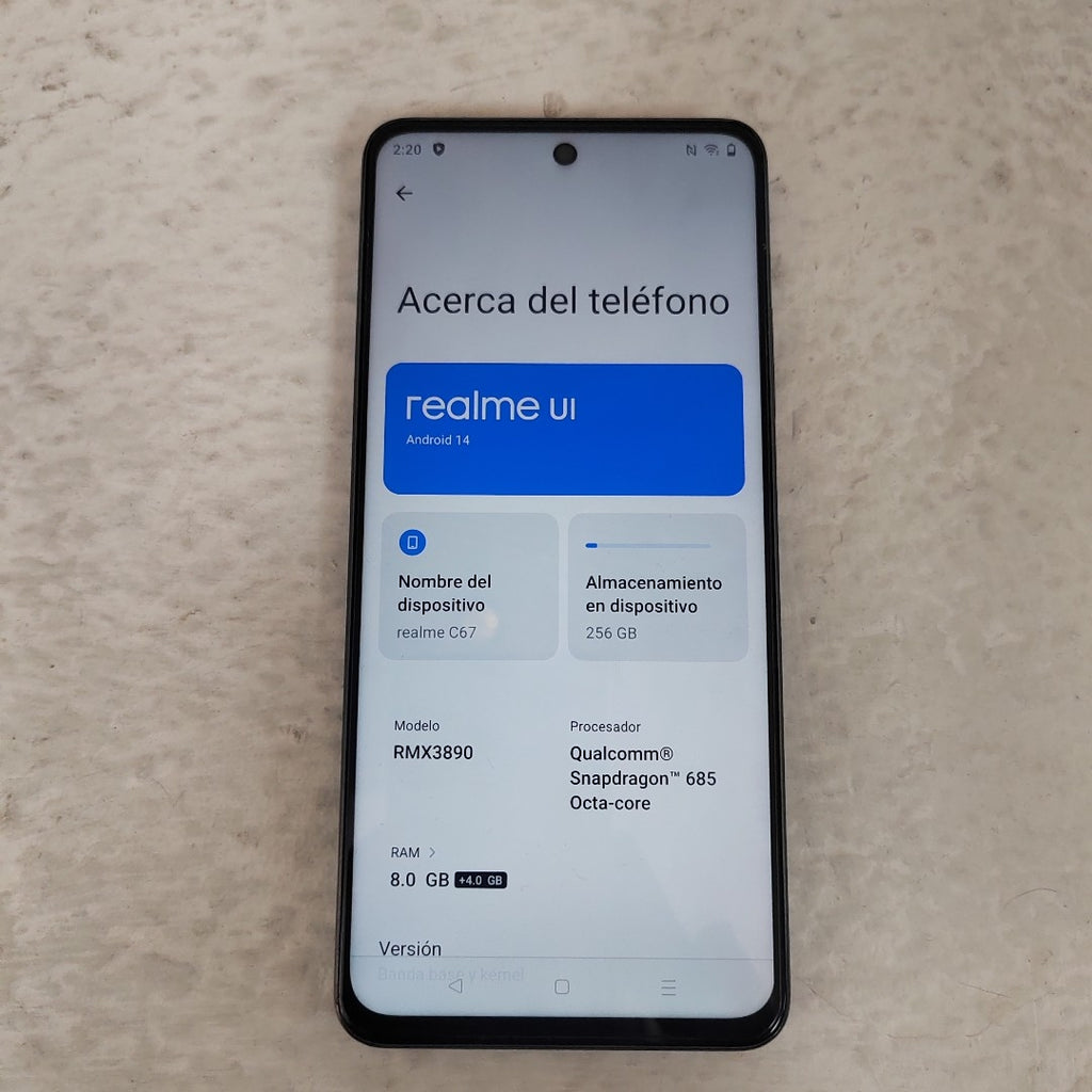 CELULAR REALME C67 RMX3890 (2023) 256 GB 8 GB RAM (SEMINUEVO)