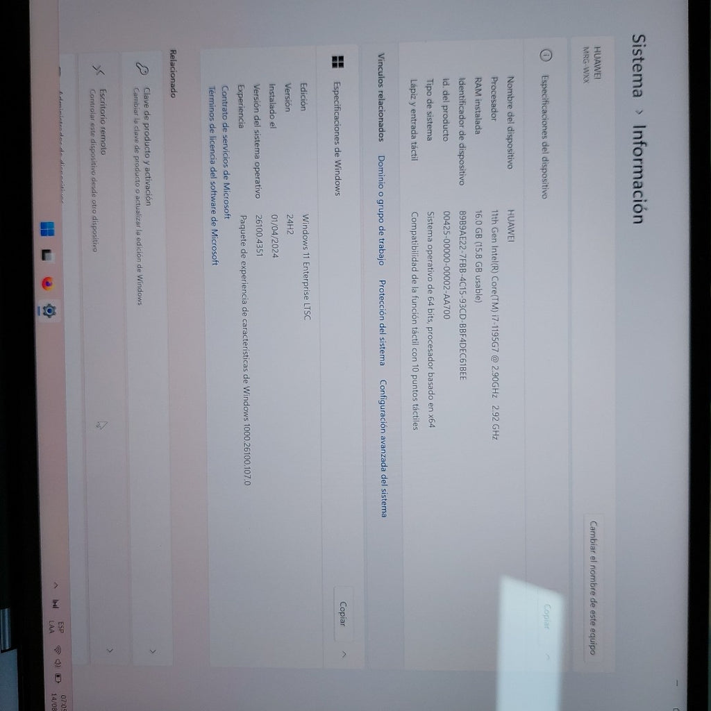 LAPTOP HUAWEI MATEBOOK X PRO MRG-W76 (2022) 1 TB SSD 16 GB RAM (SEMINUEVO)