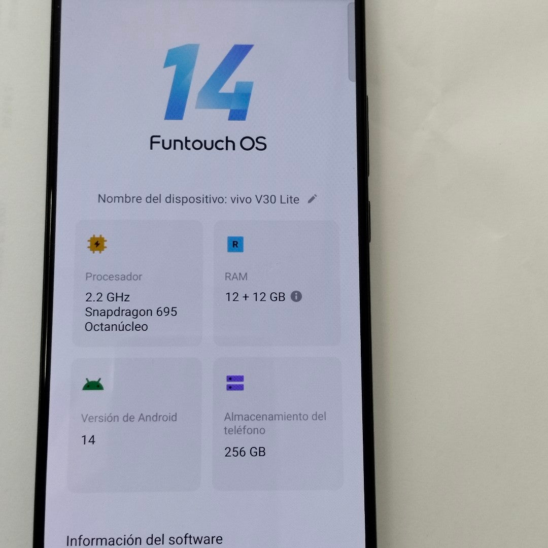 CELULAR VIVO V30 LITE V2314 (2023) 256 GB 12 GB RAM (SEMINUEVO)