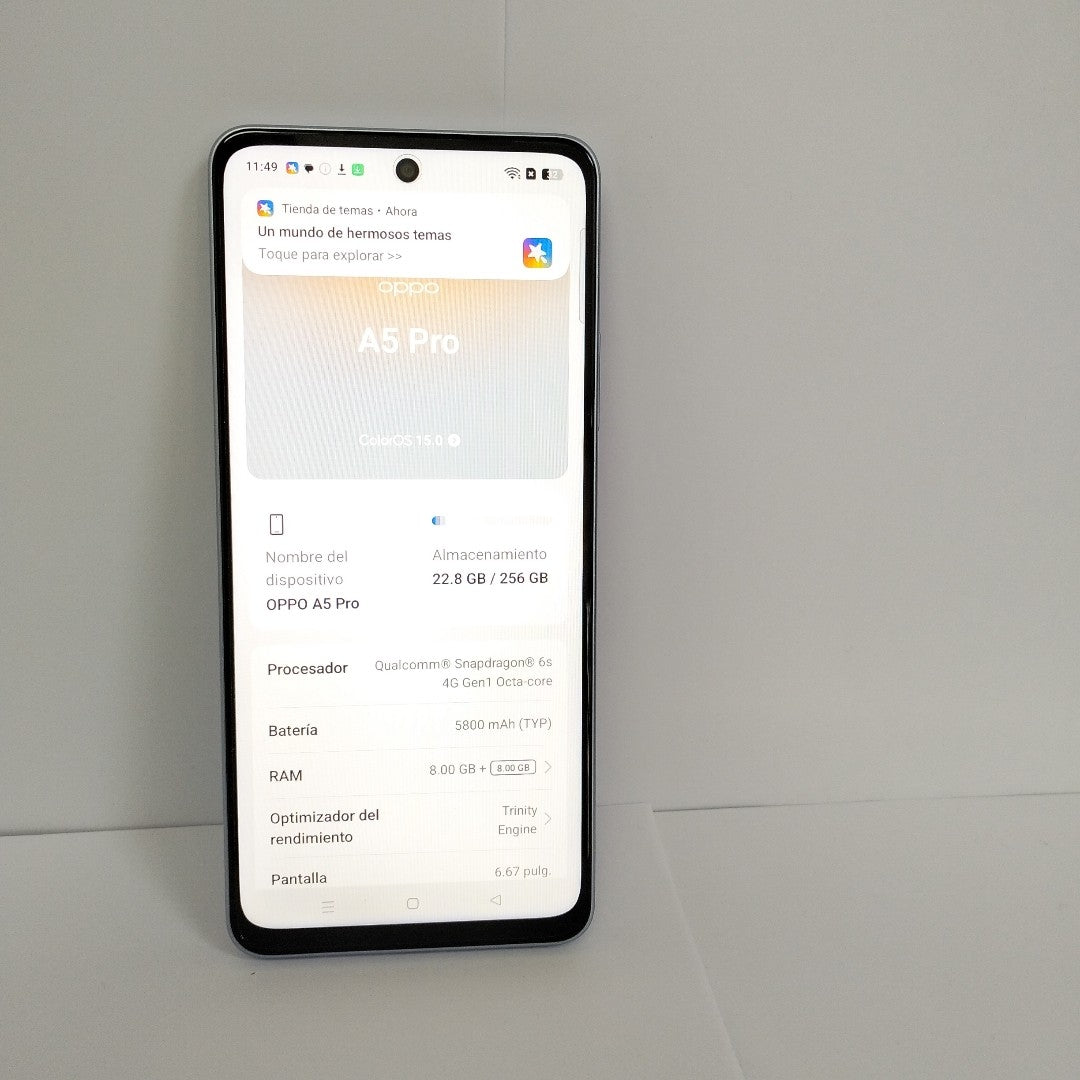 CELULAR OPPO  A5 PRO CPH2711 (2025) 256 GB 8 GB RAM (SEMINUEVO)