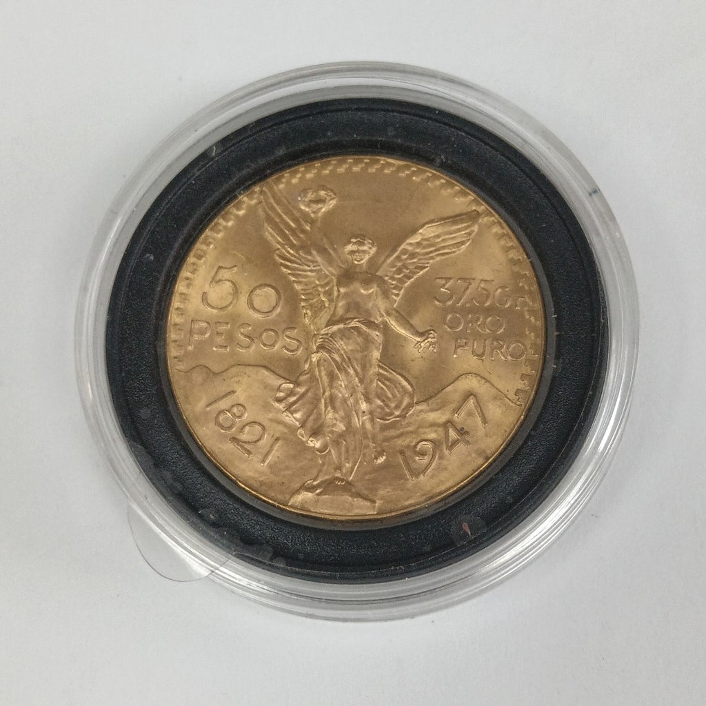 K1 41.6 GRMS - DESC.  0 GRAMOS - 21 K - AVALÚO  77126.4 * * IDENTIFICACIÓN  MONEDA NOMINATIVA. * MONEDAS PESOS  50 PESO (SEMINUEVO)