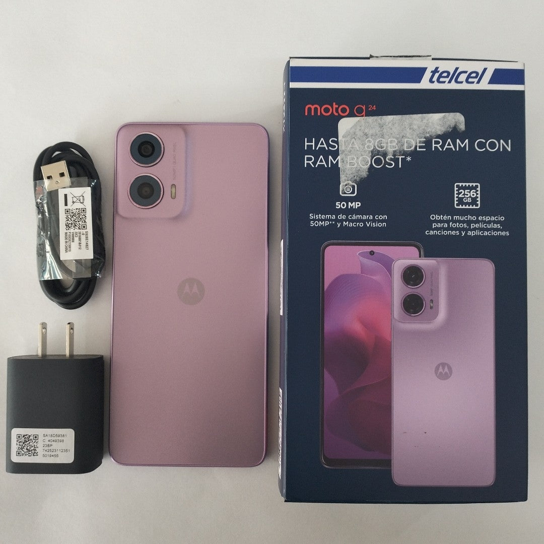 CELULAR MOTOROLA MOTO G24 XT2423-1 (2024) 256 GB 4 GB RAM (SEMINUEVO)