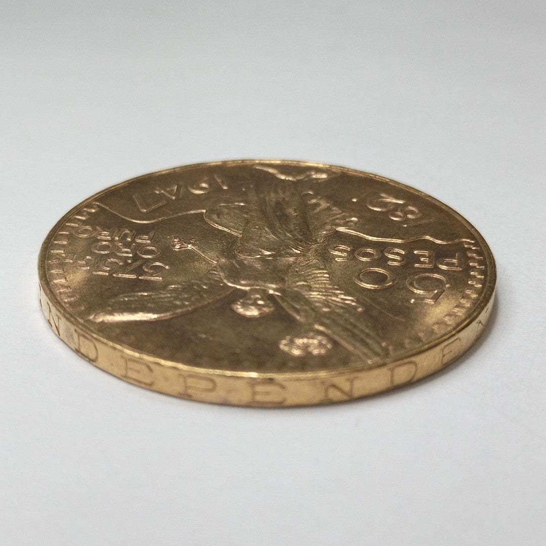 Moneda Centenario Cincuenta Pesos Oro Mexicano 21.6K