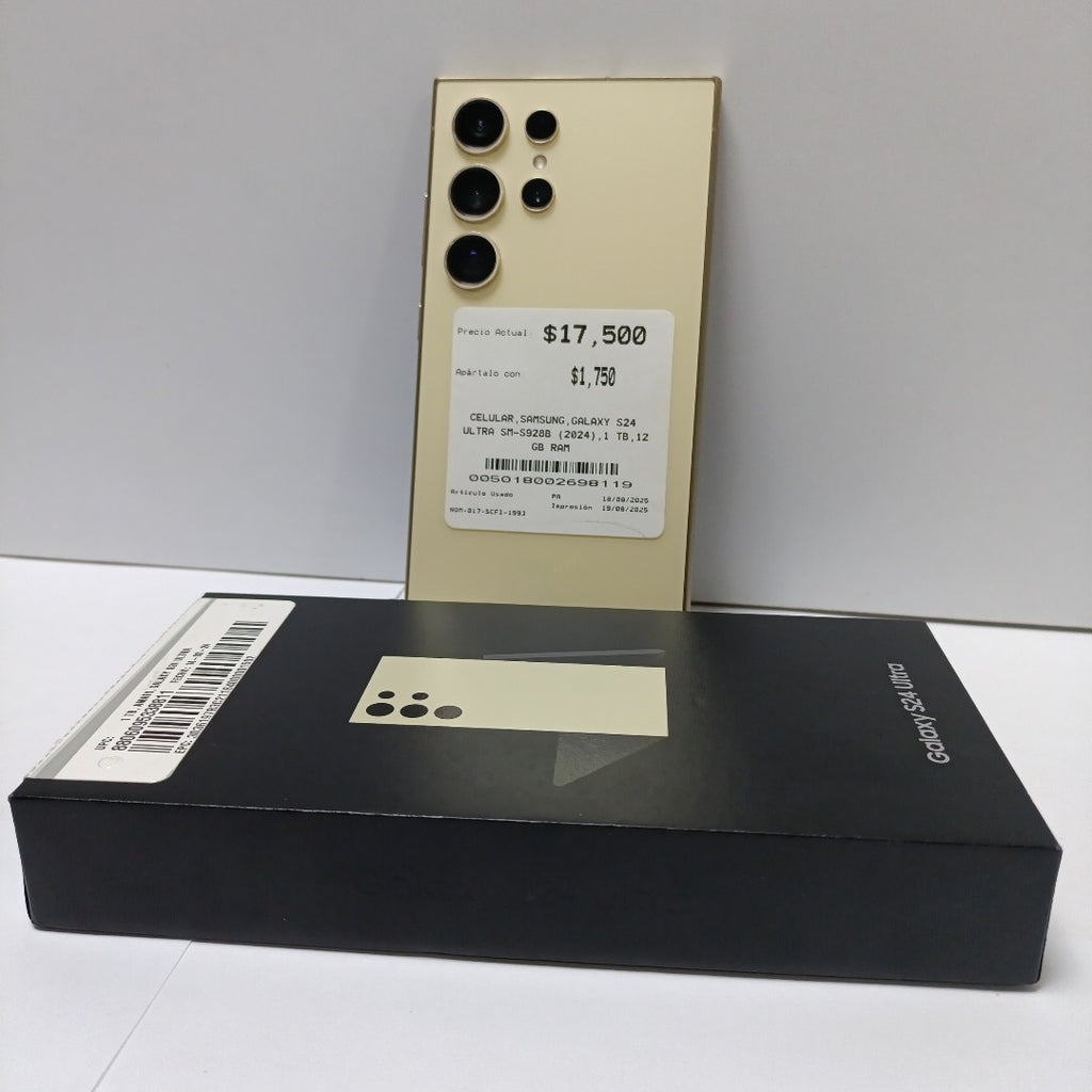 CELULAR SAMSUNG GALAXY S24 ULTRA SM-S928B (2024) 1 TB 12 GB RAM (SEMINUEVO)