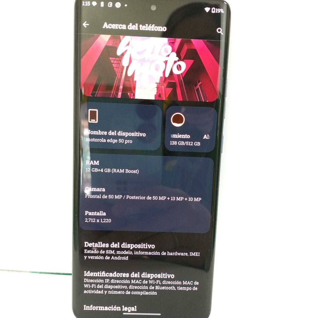 CELULAR MOTOROLA EDGE 50 PRO XT2403-2 (2024) 512 GB 12 GB RAM (SEMINUEVO)
