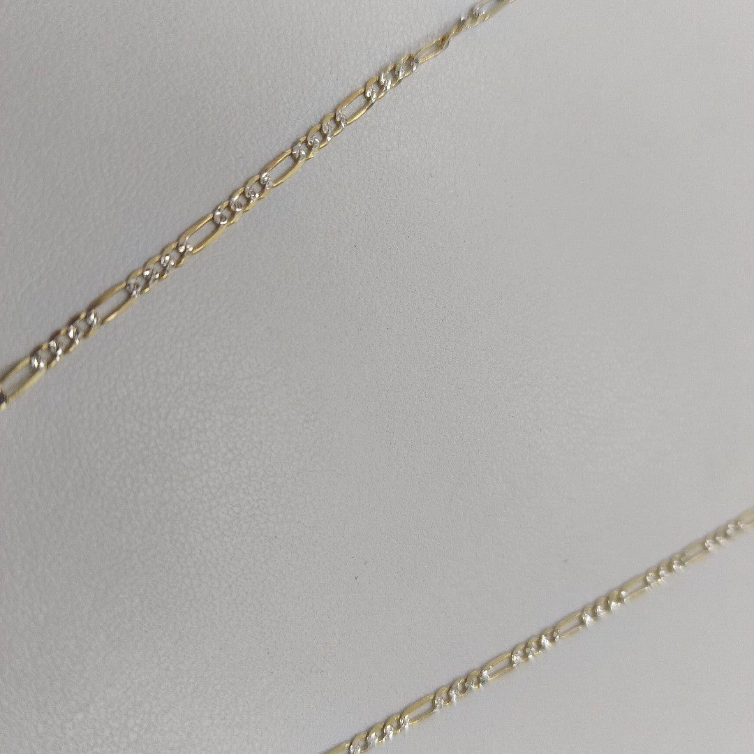 CADENAS CARTIER 3*1 DIAMANTADA ORO 14K 3.3 (NUEVO)