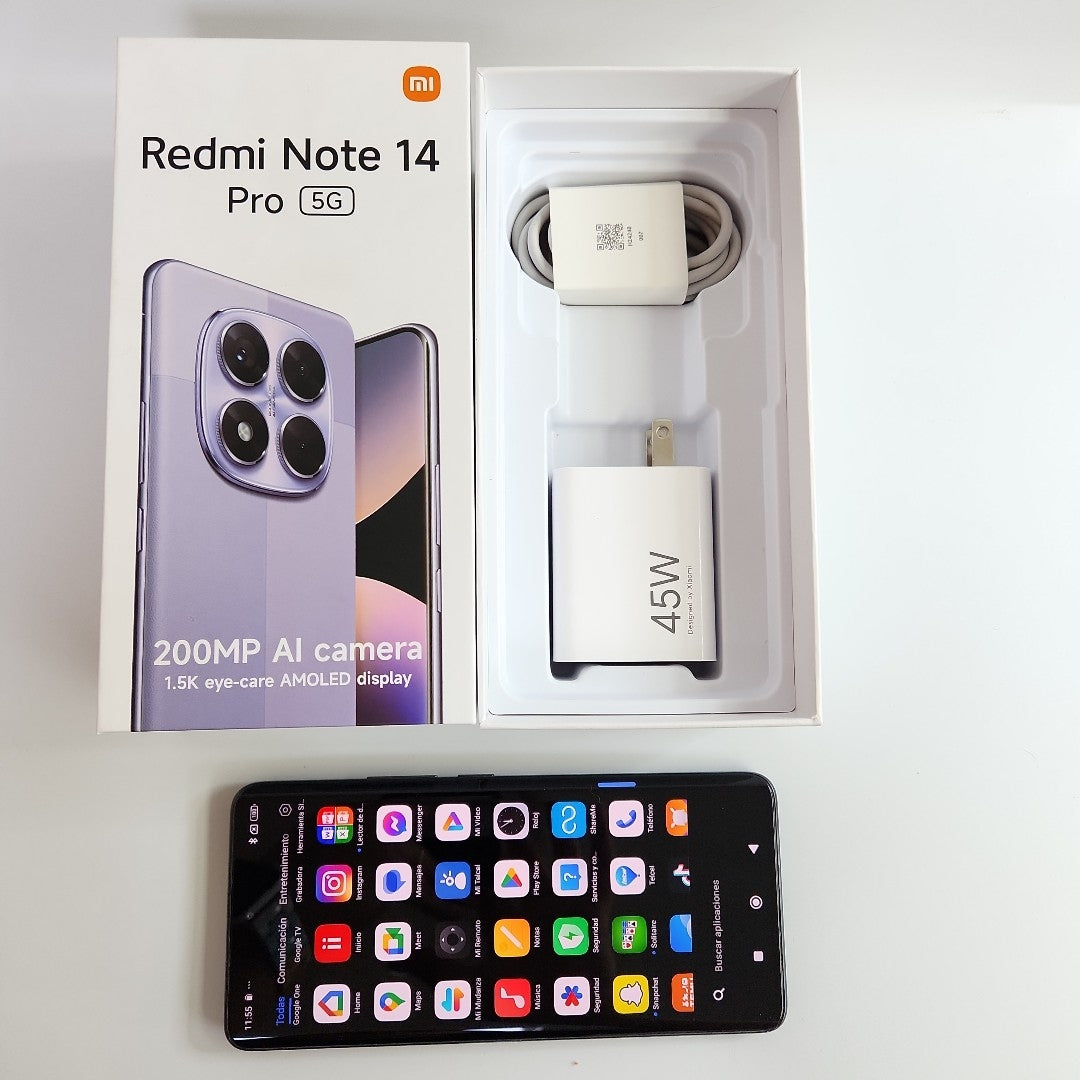 CELULAR XIAOMI REDMI NOTE 14 PRO 5G 24090RA29G (2025) 256 GB 8 GB RAM (SEMINUEVO)
