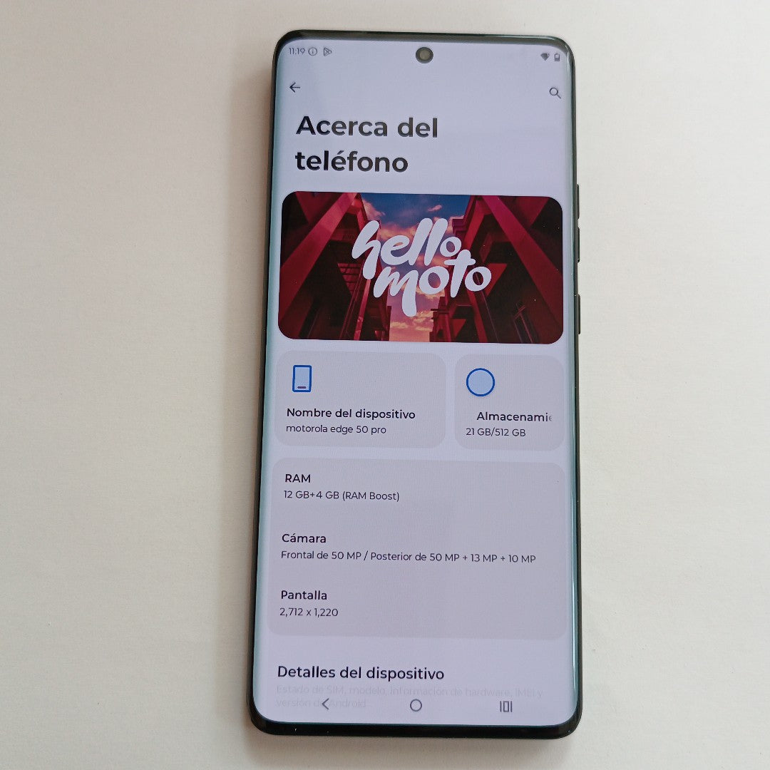 CELULAR MOTOROLA EDGE 50 PRO XT2403-2 (2024) 512 GB 12 GB RAM (SEMINUEVO)