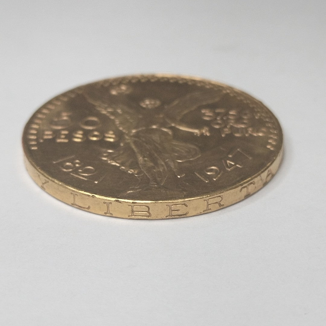 Moneda Centenario Cincuenta Pesos Oro Mexicano 21.6K