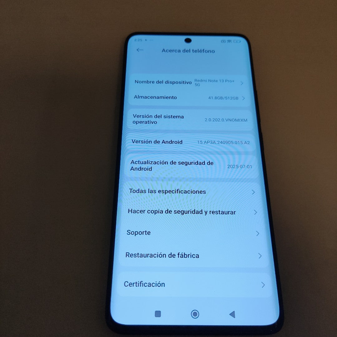 CELULAR XIAOMI REDMI NOTE 13 PRO+ 5G 23090RA98G (2023) 512 GB 12 GB RAM (SEMINUEVO)