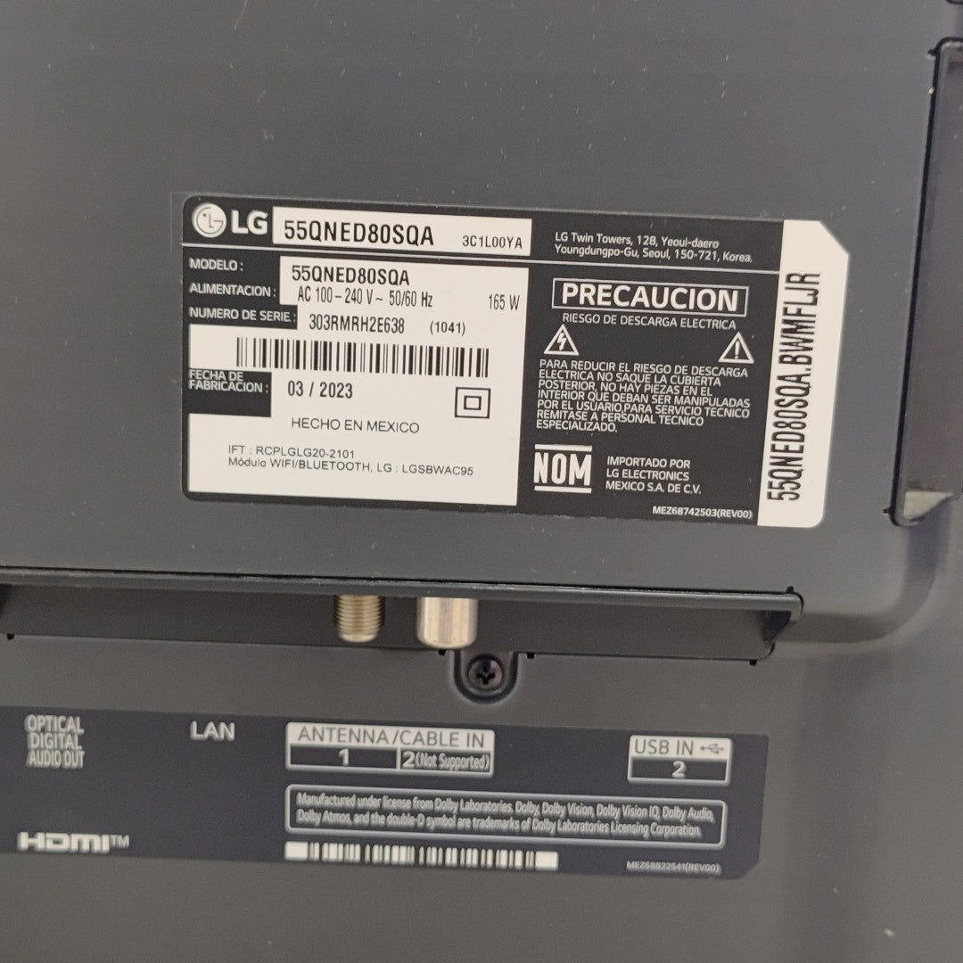 PANTALLA LG 55QNED80SQA (2022) 55" NANOCELL  4K (SEMINUEVO)