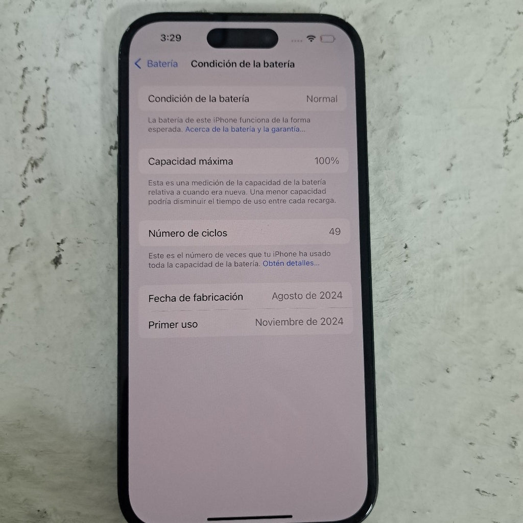 CELULAR APPLE IPHONE 15 A3089 (2023) 128 GB 6 GB RAM (SEMINUEVO)