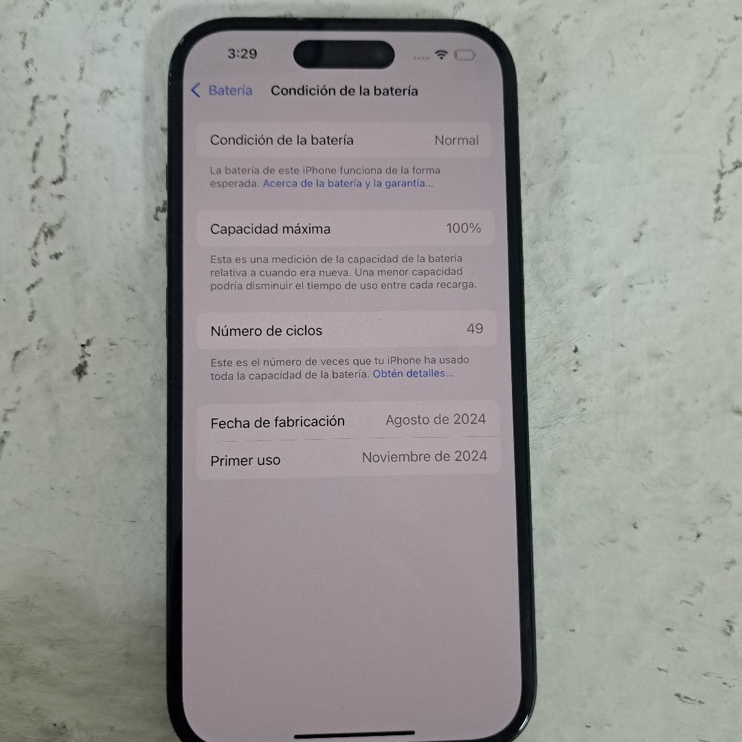 CELULAR APPLE IPHONE 15 A3089 (2023) 128 GB 6 GB RAM (SEMINUEVO)