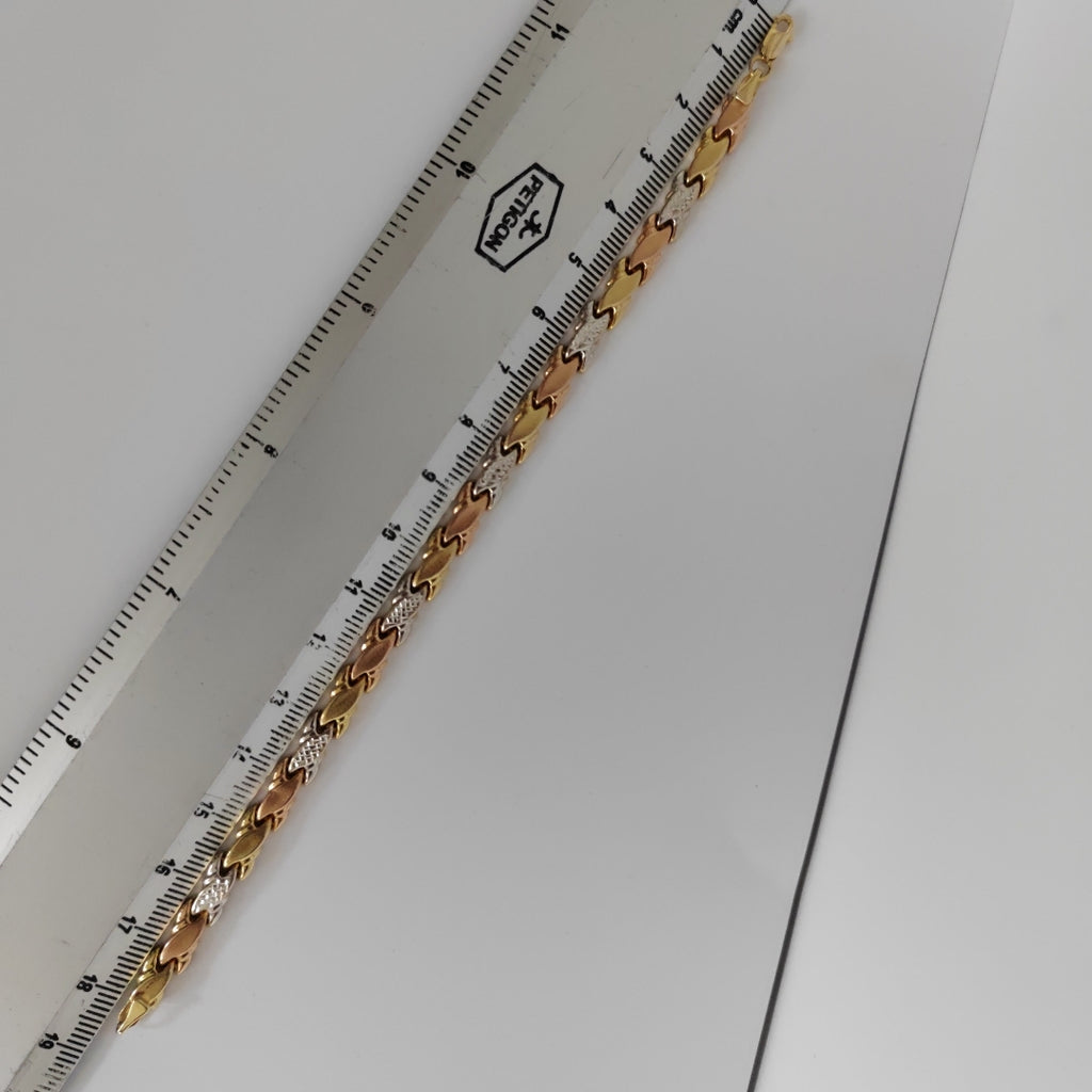 PULSERA ORO COMBINADO 14 K 7,30 GRMS (SEMINUEVO)