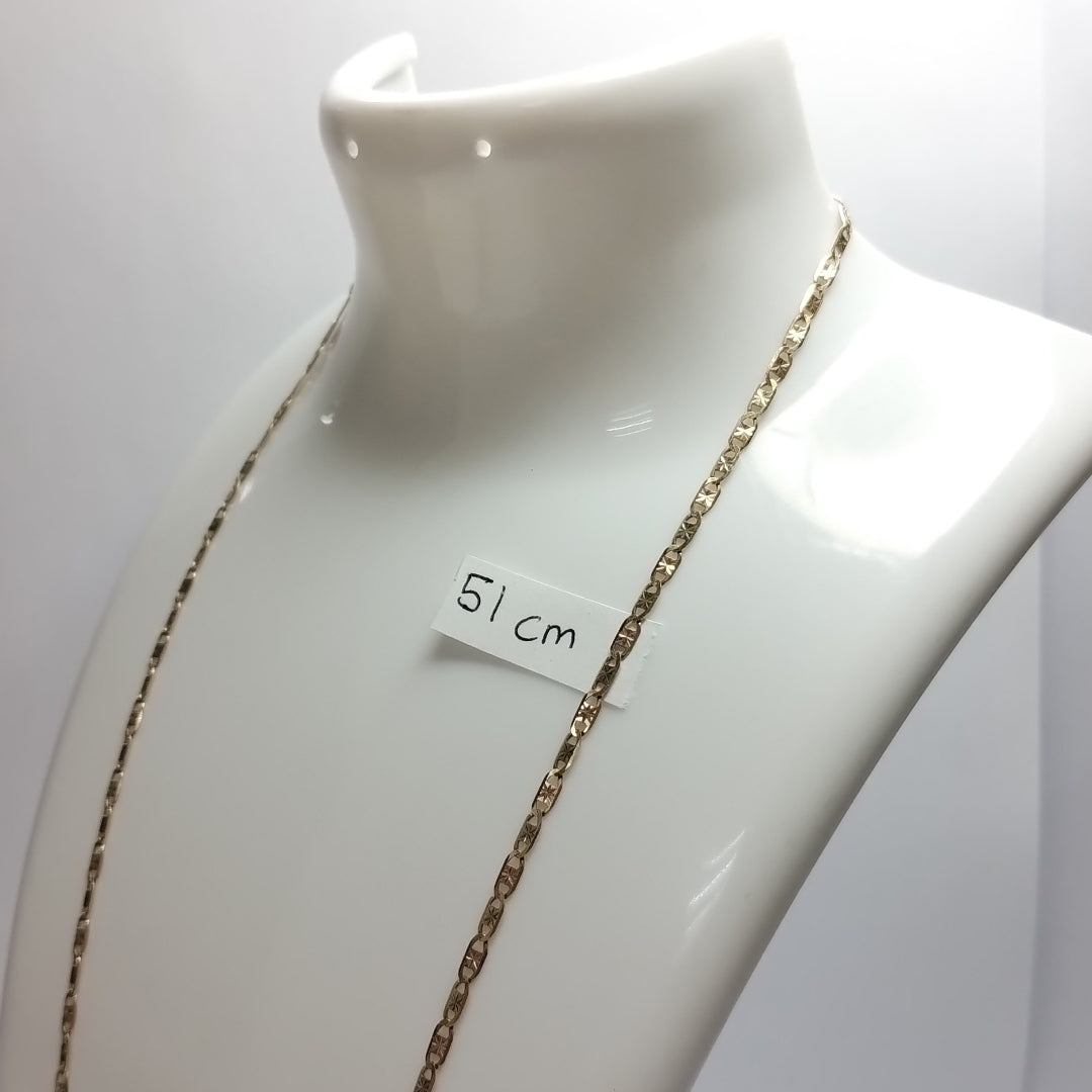CADENA. ORO, ORO COMBINADO. 14 K 3.7 GRMS (SEMINUEVO)