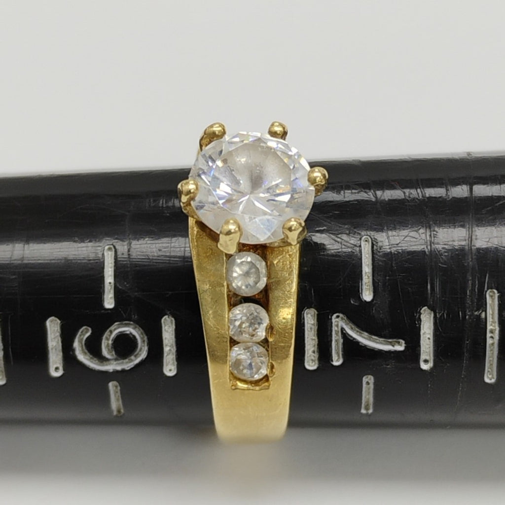 ANILLITO, SOLITARIO ORO 14 K 4 GRMS (SEMINUEVO)