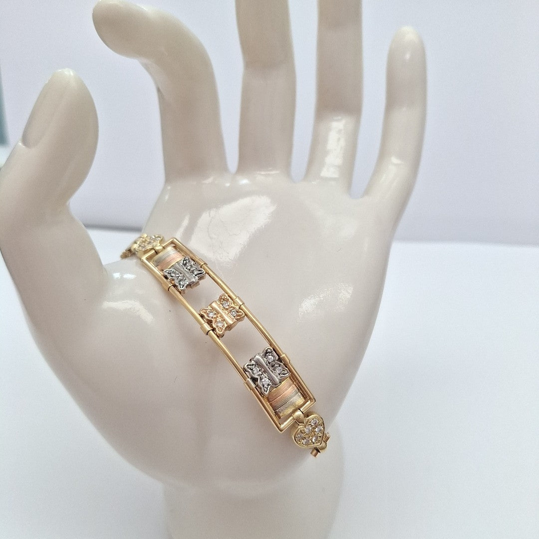 ESCLAVA. ORO COMBINADO. 14 K 12 GRMS (SEMINUEVO)