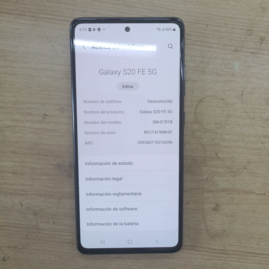 CELULAR SAMSUNG GALAXY S20 FE 5G SM-G781B 256 GB 8 GB RAM