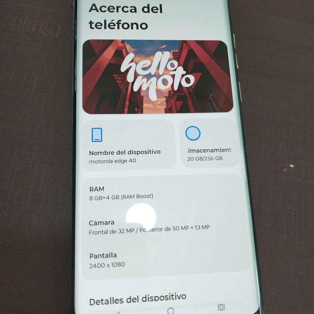 CELULAR MOTOROLA EDGE 40 XT2303-2 (2023) 256 GB 8 GB RAM (SEMINUEVO)